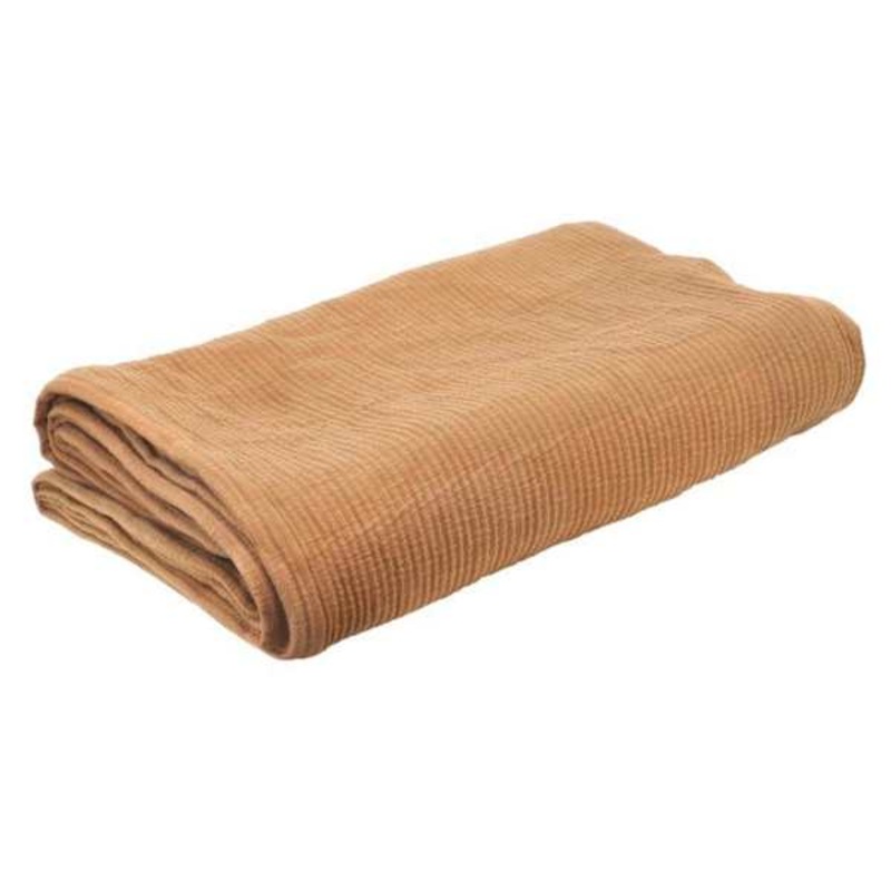 3-Piece Brown Cotton Dash Matelasse Coverlet Set, King