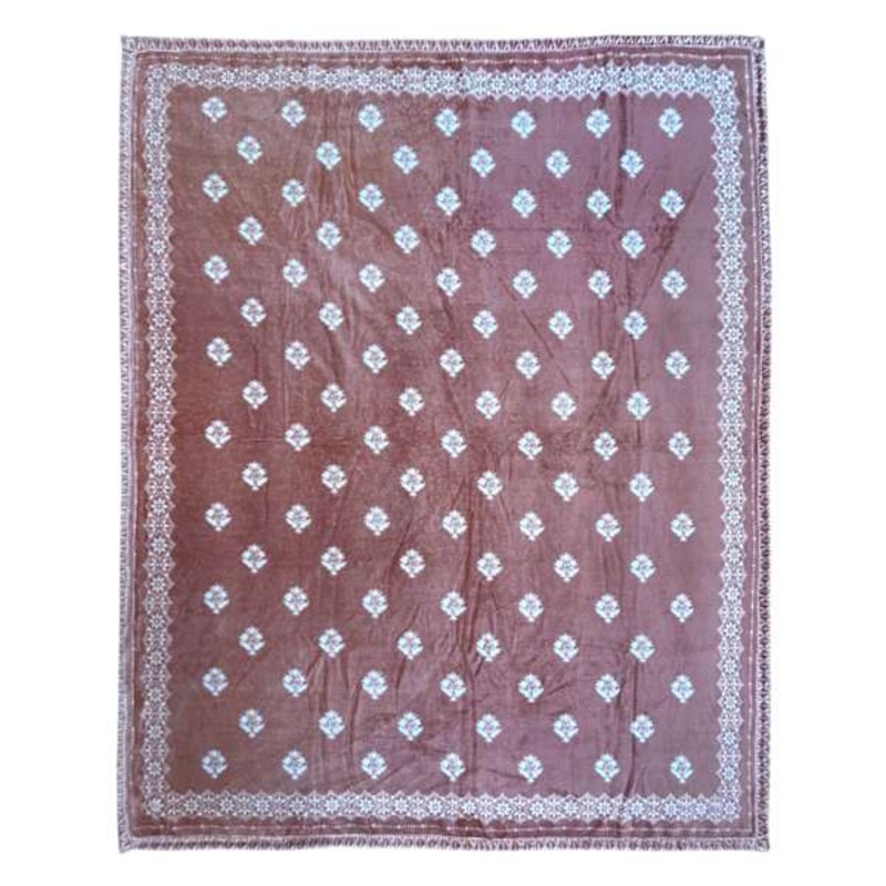 Pink Floral Bandana Print Micro Plush Throw Blanket, 50×60