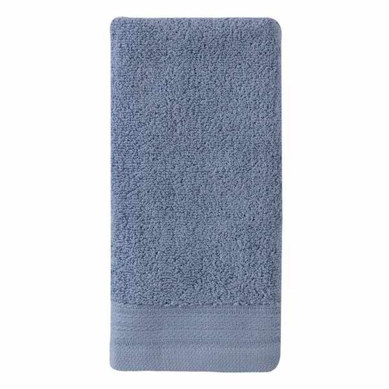 Plush Performance Solid Blue Hand Towel, 16×28