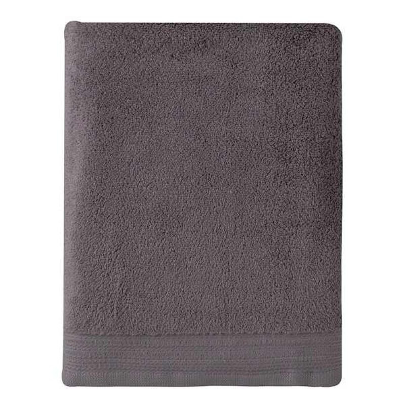 Plush Performance Solid Dark Grey Bath Sheet, 35×63