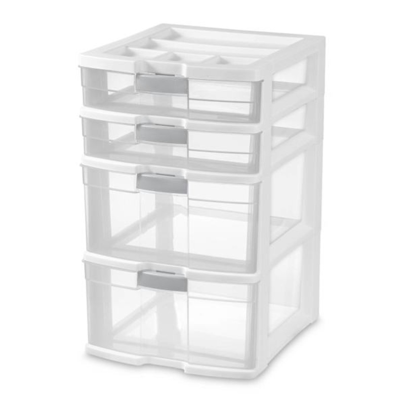 Sterilite 4-Drawer Locking Storage Tower