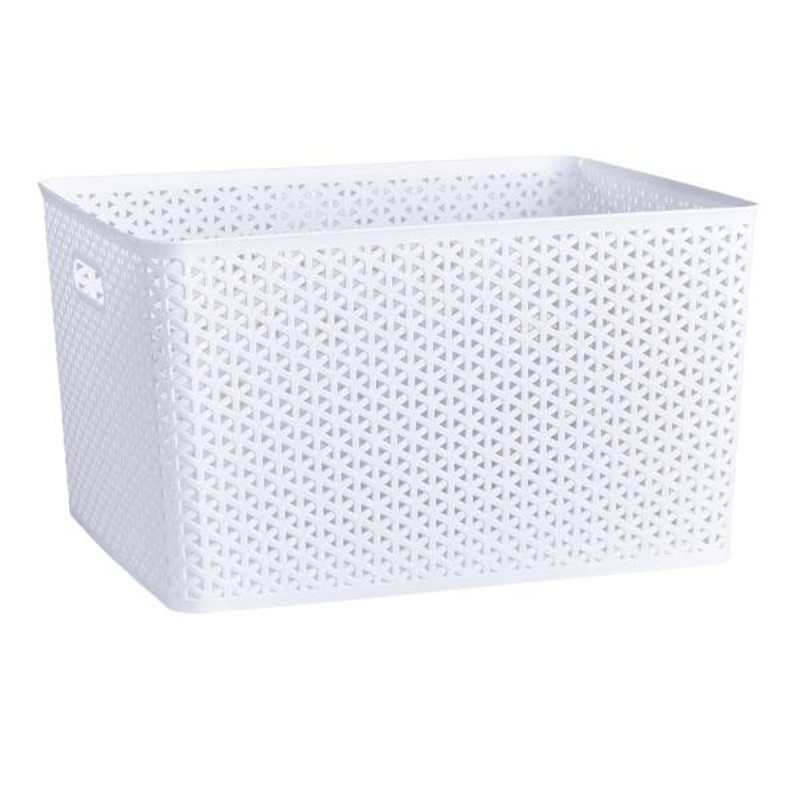 White Y-Weave Storage Basket, Extra Large