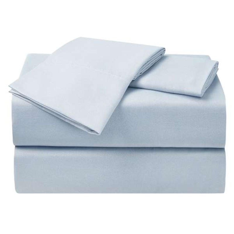 3-Piece Light Blue Microfiber Essential Sheet Set, Twin