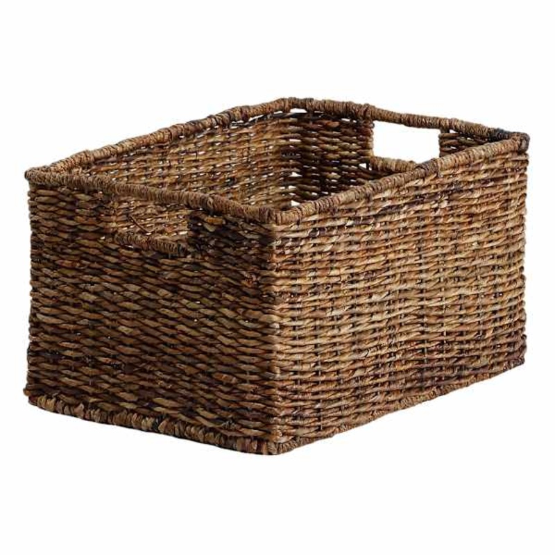 Abaca Rectangle Storage Basket, Large