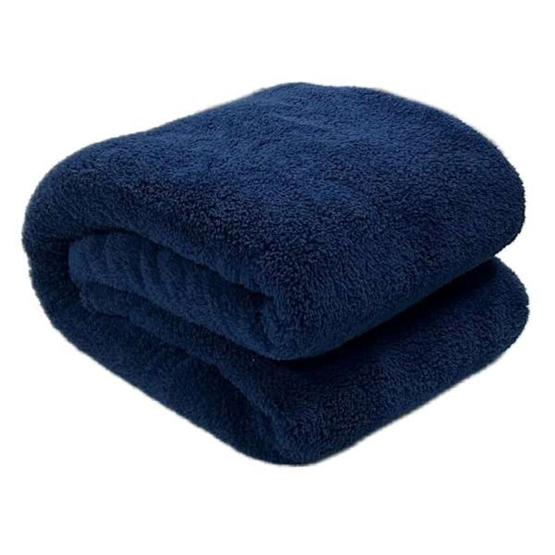 Navy Blue Sherpa Bed Blanket, Twin/Twin XL