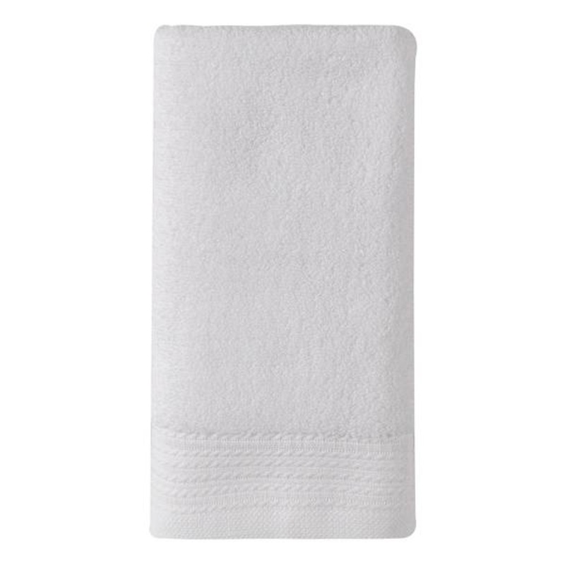 Plush Performance Solid White Hand Towel, 16×28
