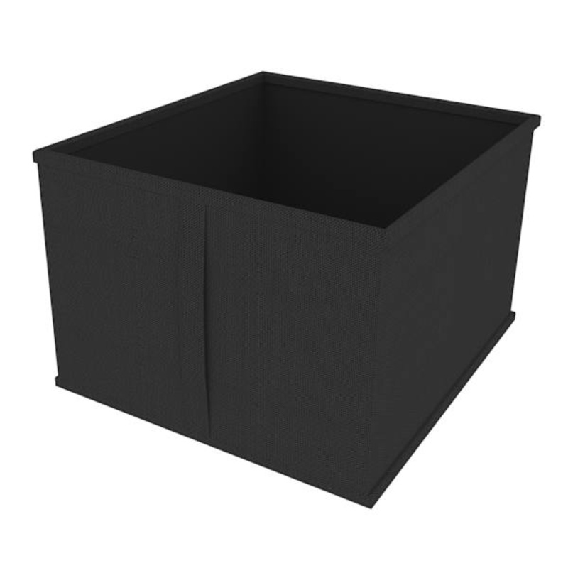 Square Hanging Closet Storage Bin, Black