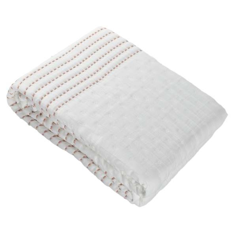 Stitched Gauze Oversized Throw Blanket, 60×80