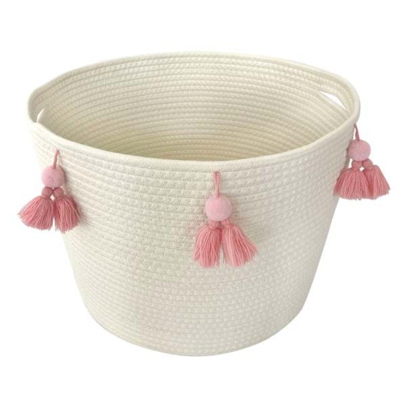 Tiny Dreamers Poly Rope Tassel Storage Basket, Large
