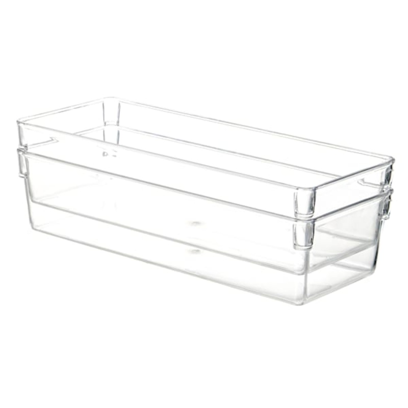 2-Pack Clear Organization Bin Set