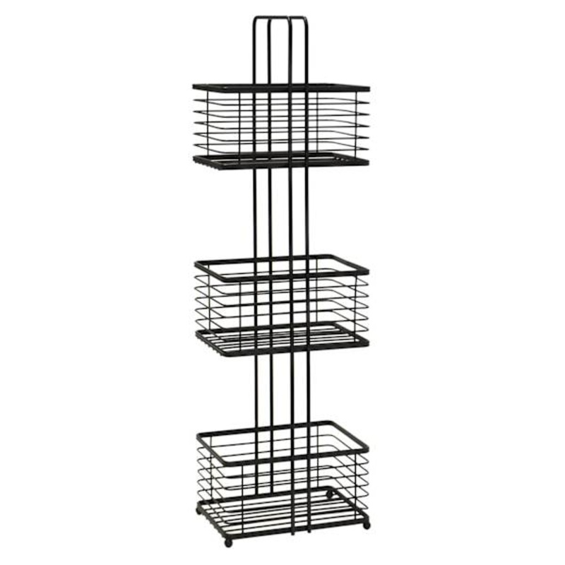3-Tier Manhattan Matte Black Wire Storage Stand