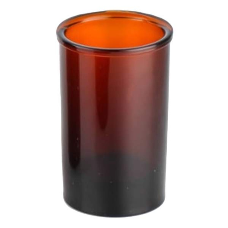 Asher Glass Amber Tumbler, 4.2″