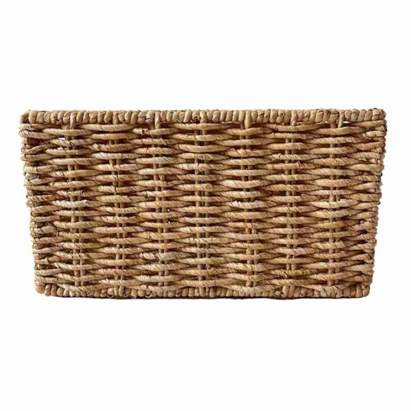 Vanilla Rectangle Wicker Storage Basket, Small