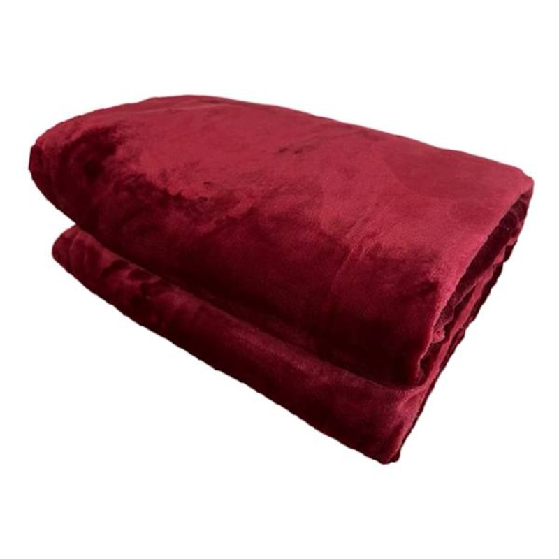 Red Plush Bed Blanket, Full/Queen