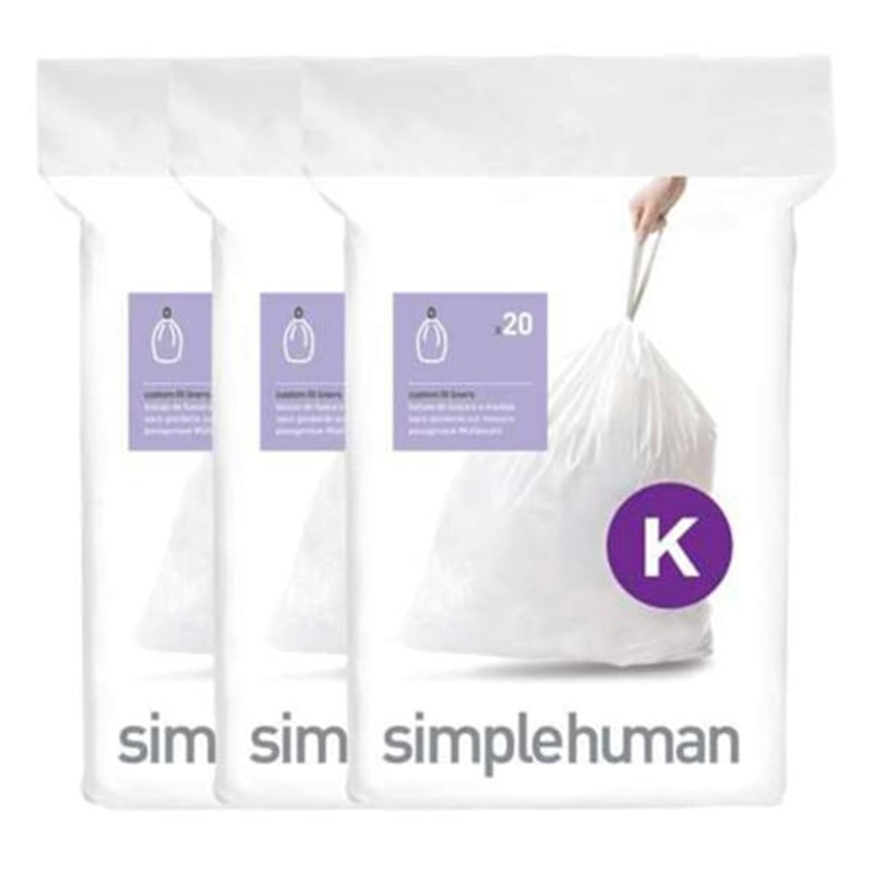 SimpleHuman 3-Pack Custom Fit Liners, Code K