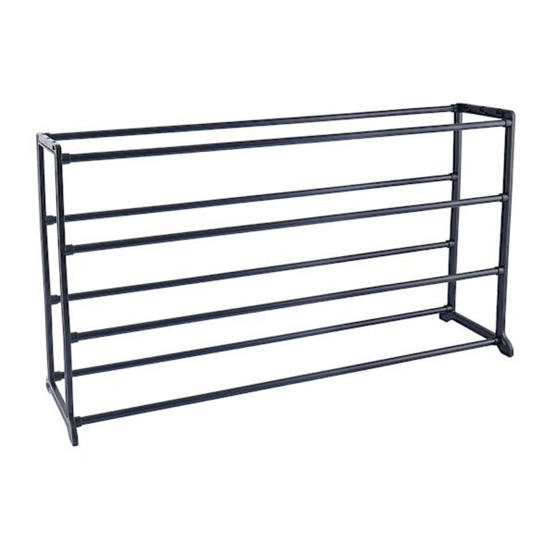 20-Pair Standing Shoe Rack, Grey