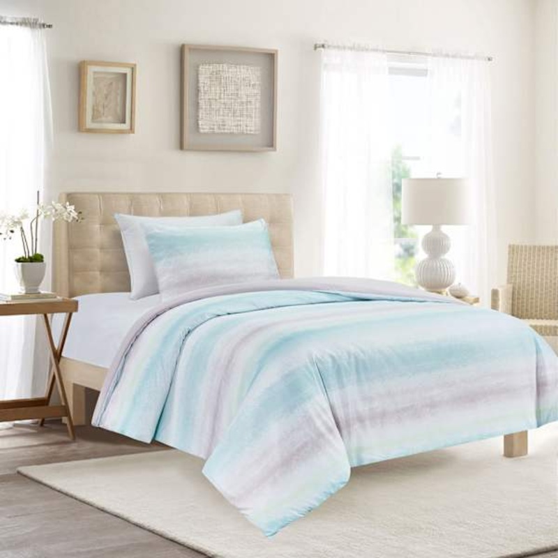 3-Piece Multi-Striped Duvet Set with Insert, Twin/Twin XL