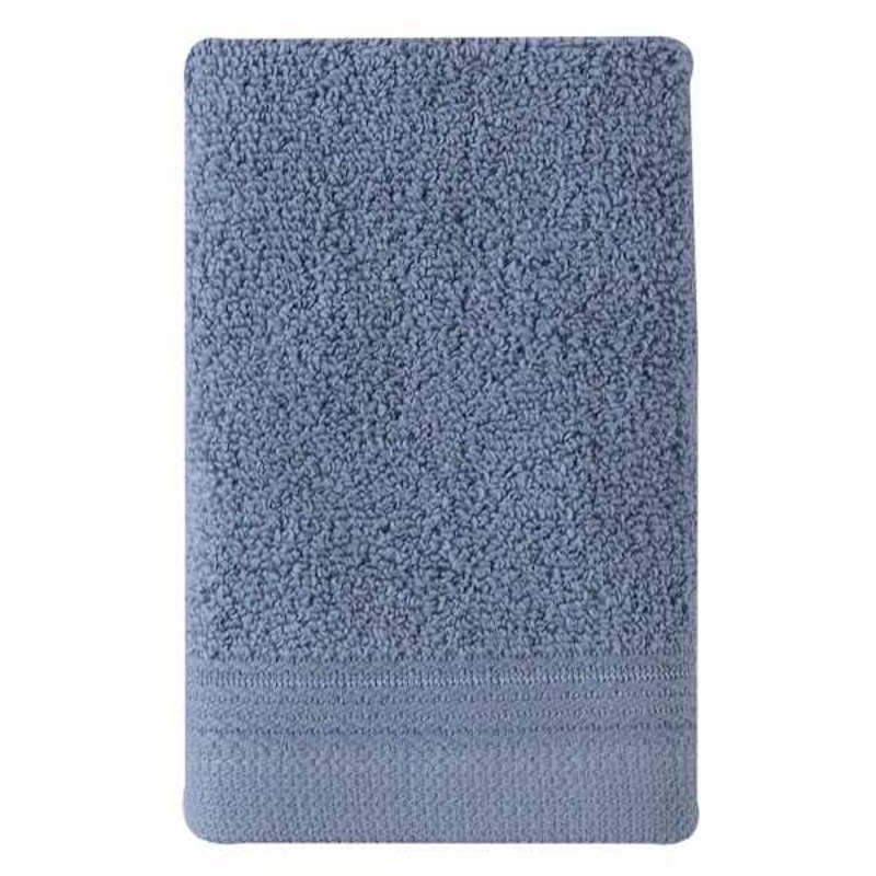 Plush Performance Solid Blue Washcloth, 13″