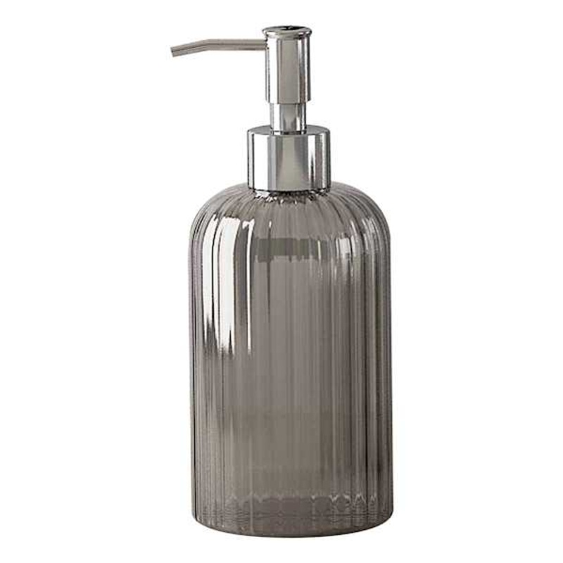 Smoked Glass Soap Dispenser, 8″