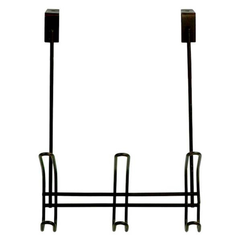 3-Hook Over the Door Hanger, Bronze