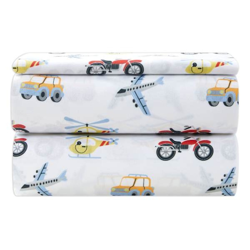 Tiny Dreamers 3-Piece Ride Away Sheet Set, Twin