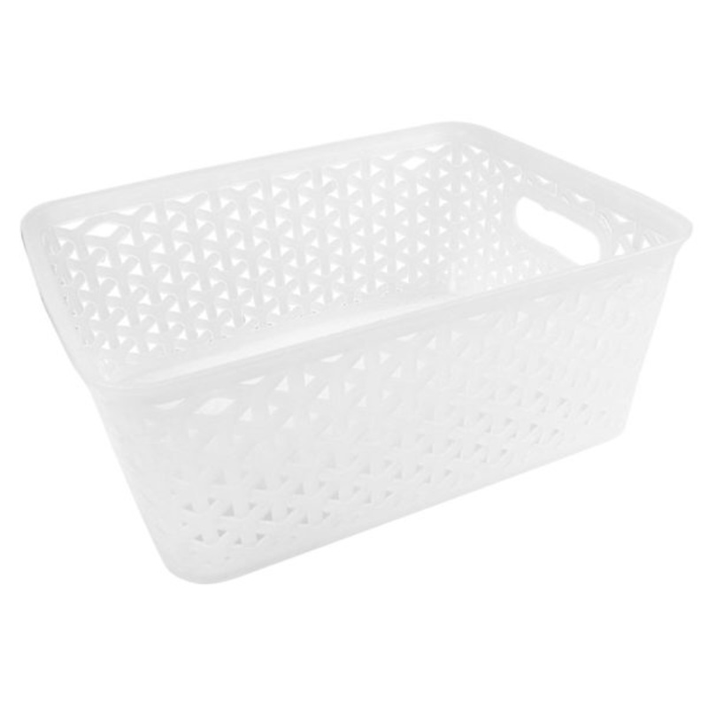 White Weave Storage Basket