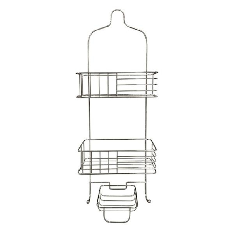 3-Tier Iron Satin Nickel Shower Caddy