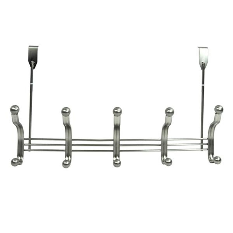 5-Hook Over the Door Hanger, Nickel