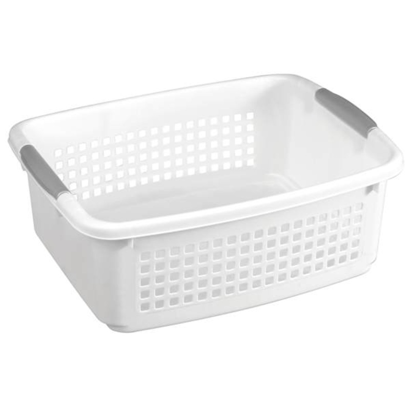 White Stacking Storage Bin, 19.5″