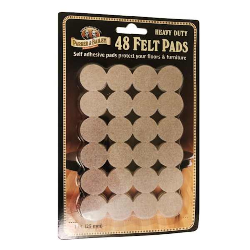 48-Pack Felt Furniture Pads, 1″