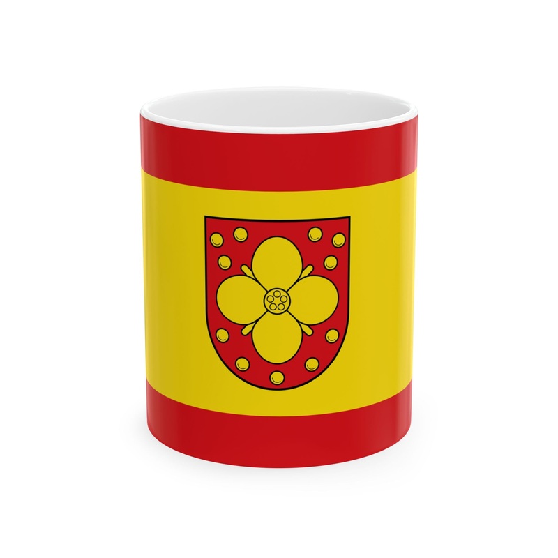 Hissflagge der Gemeinde Uckerland (Germany) White Coffee Mug