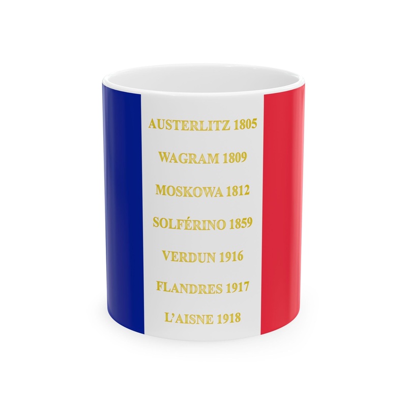 33e regiment dinfanterie de ligne – drapeau (France) White Coffee Mug