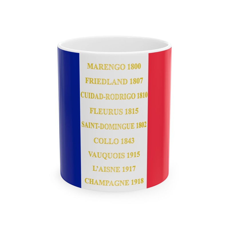 59e regiment dinfanterie de ligne – drapeau (France) White Coffee Mug