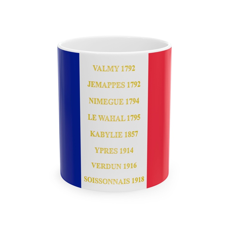 68e regiment dinfanterie de ligne – drapeau (France) White Coffee Mug