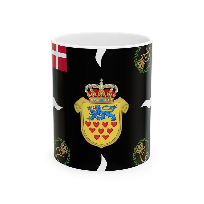 Regimental flag of 3rd Jutland Infantry Regiment (Denmark) White Coffee Mug