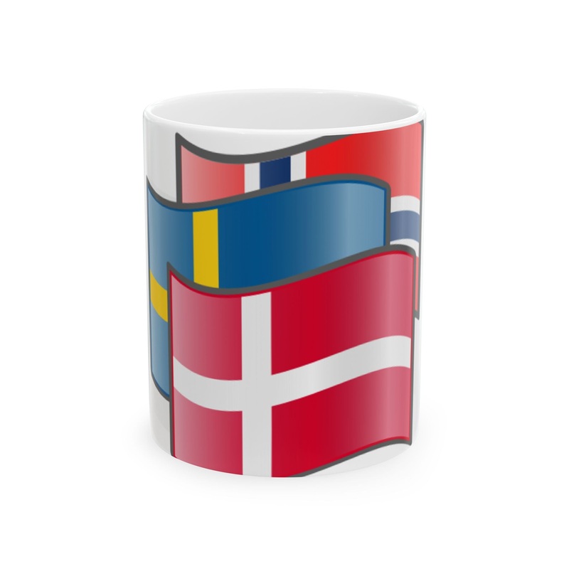 Scandinavia flags Denmark (Denmark) White Coffee Mug