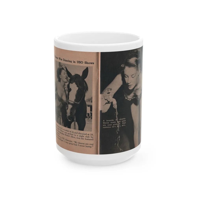 Sheree North #285 – Show Pocket Mag. Nov. ’53 – 2 B&W Photos & Article Continued (Vintage Female Icon) White Coffee Mug