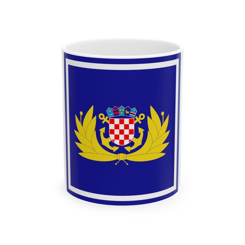 Zastava zapovjednika HRM (Croatia) White Coffee Mug