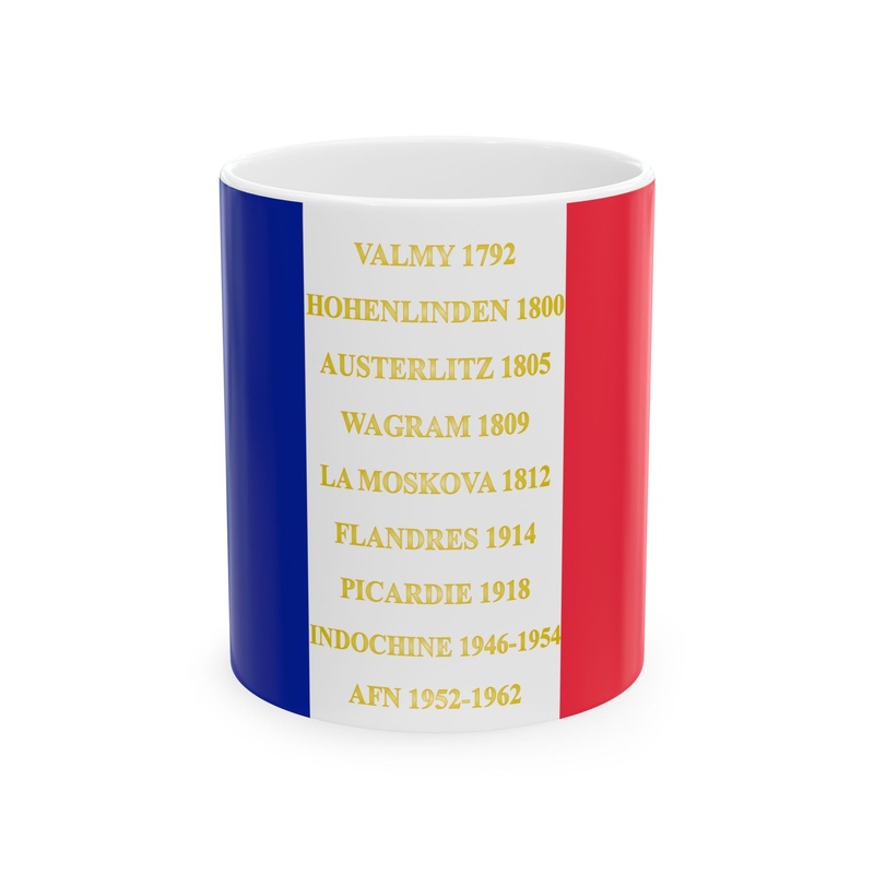 1er regiment de chasseurs a cheval – drapeau (France) White Coffee Mug
