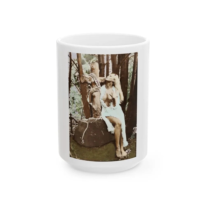 Veronica Carlson #84 – Partially Topless1 (Vintage Female Icon) White Coffee Mug