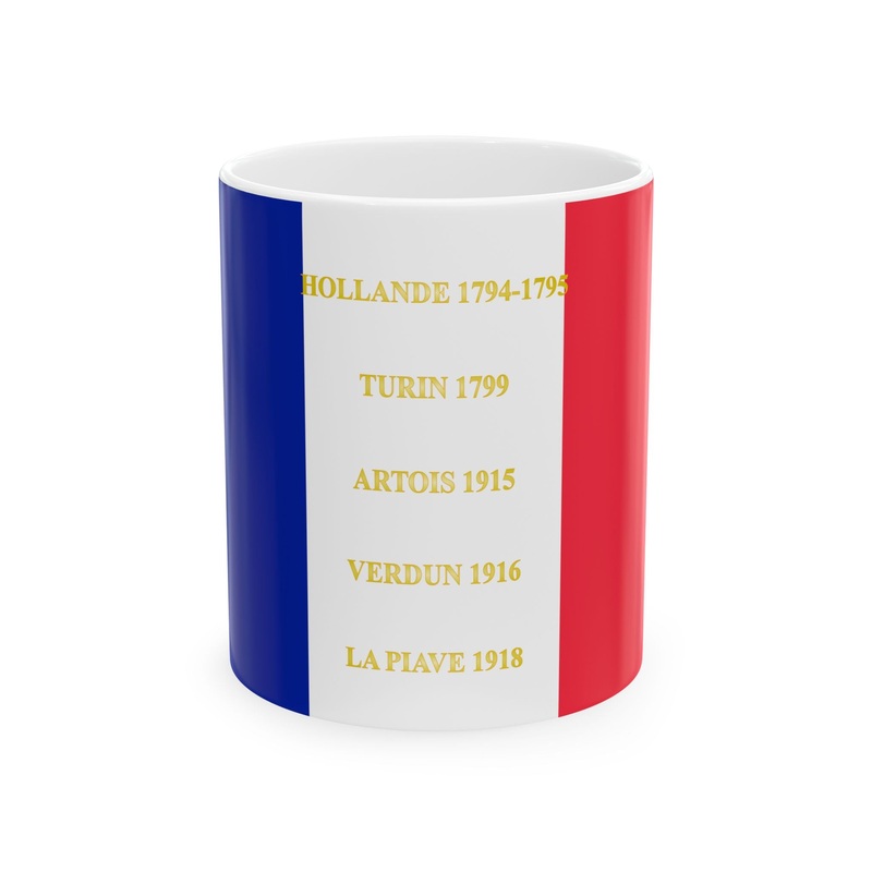 107e regiment dinfanterie France-drapeau (France) White Coffee Mug
