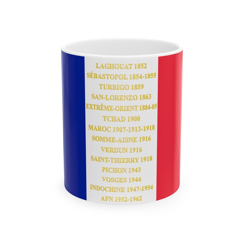 1er regiment de tirailleurs – drapeau (France) White Coffee Mug