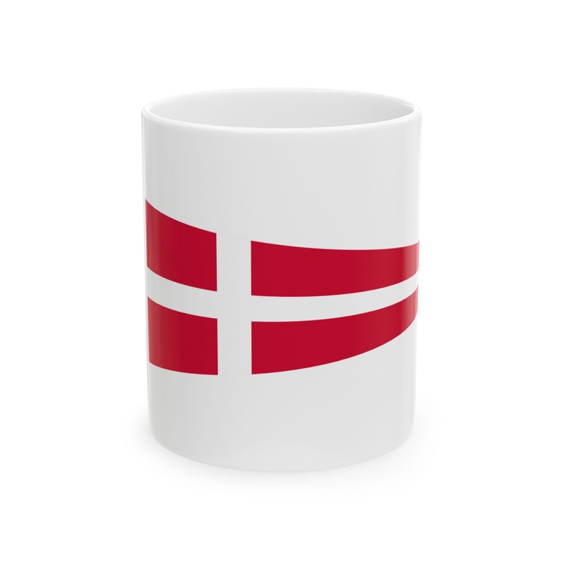 Royal Pennant of Denmark (Denmark) White Coffee Mug
