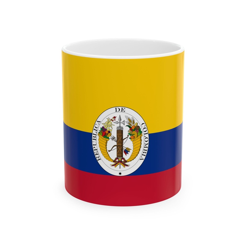 Third flag of the Gran Colmbia 1821-1831 (Colombia) White Coffee Mug