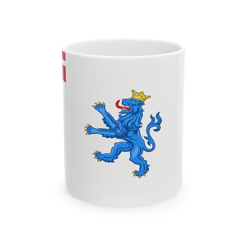 Regimental flag of Prince Fredericks Infantry Regiment (Denmark) White Coffee Mug