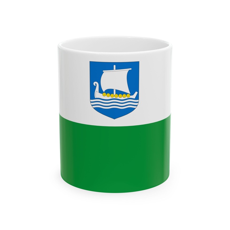 Saaremaa lipp (Estonia) White Coffee Mug