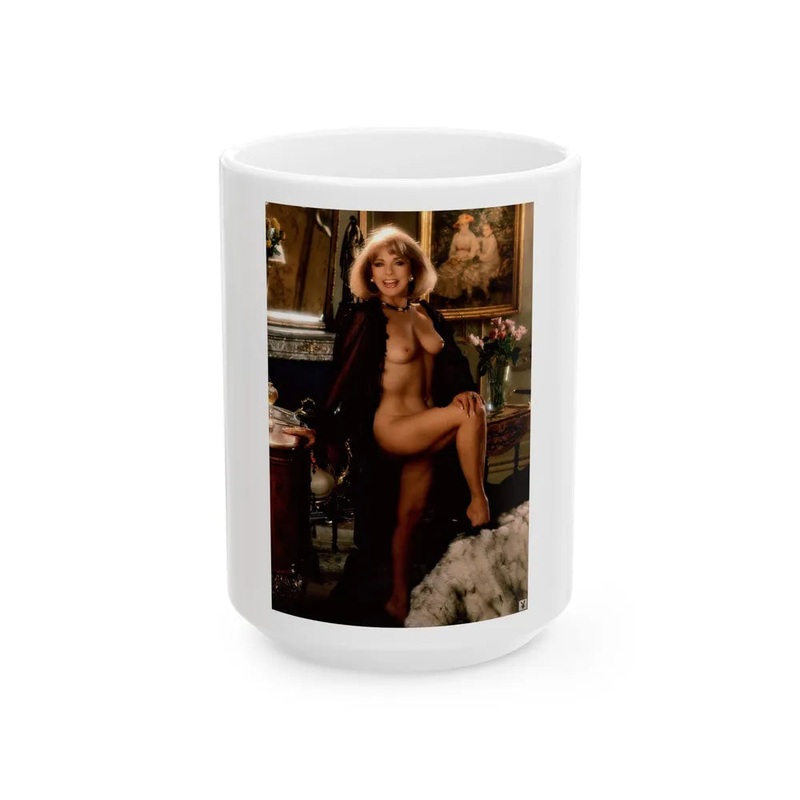 Terry Moore #402 – Unreleased Aug. ’84 Playboy Photo from shoot topless in lingerie & black heels (Vintage Female Icon) White Coffee Mug