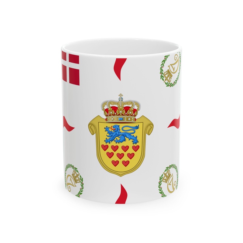 Regimental flag of 2nd Jutland Infantry Regiment (Denmark) White Coffee Mug