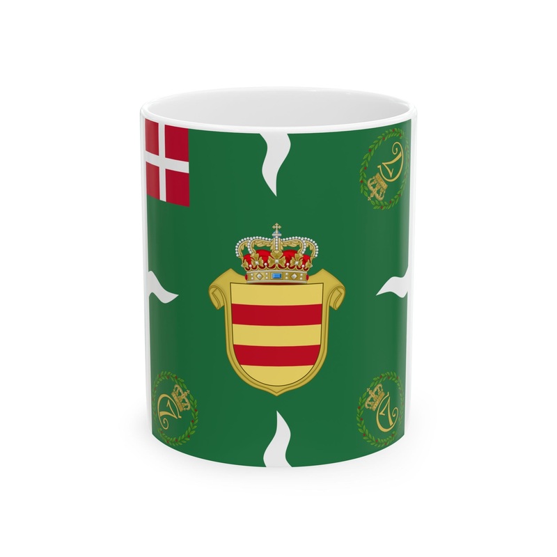 Regimental flag of Oldenburg Infantry Regiment (Denmark) White Coffee Mug