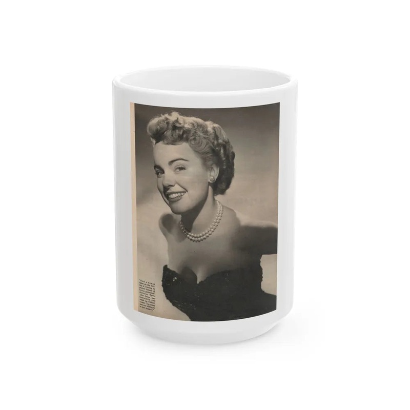 Terry Moore #649 – 8×10.5 1 B&W Magazine Glamour Portrait Photo Circa 1953 (Vintage Female Icon) White Coffee Mug